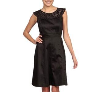 Chetta B Eyelet Fit & Flare Dress